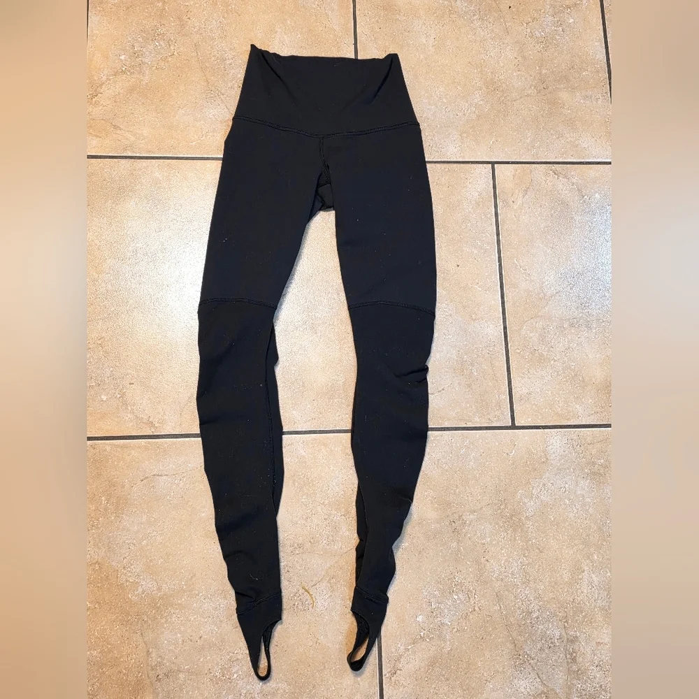 lululemon athletica Black High-Waist Stirrup Leggings